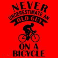 Never Underestimate An Old Guy On A Bicycle Santa Hat thumb 1