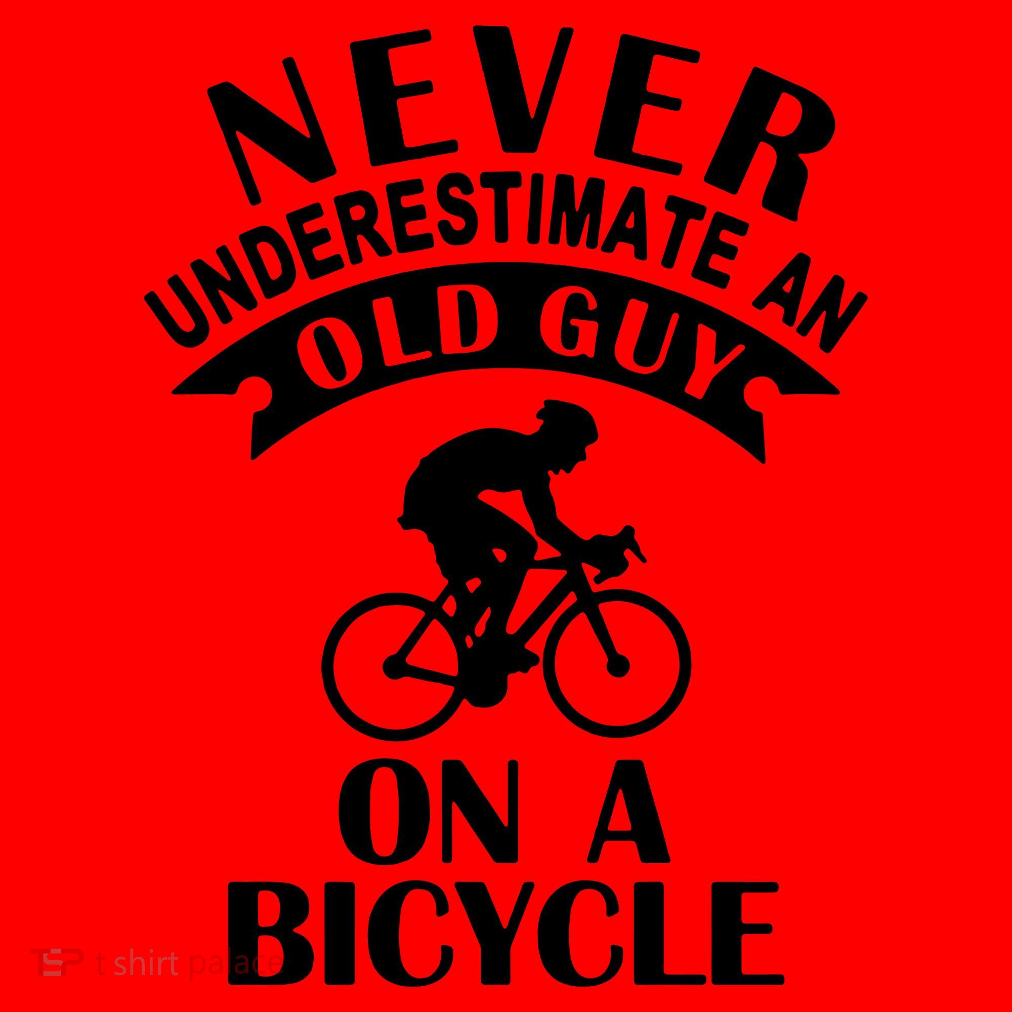 Never Underestimate An Old Guy On A Bicycle Santa Hat