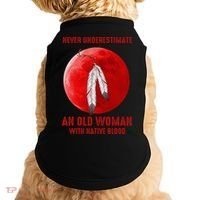 Never Underestimate An Old Woman With Native Blood Doggie Tank thumb 0