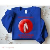 Never Underestimate An Old Woman With Native Blood Sweatshirt thumb 2