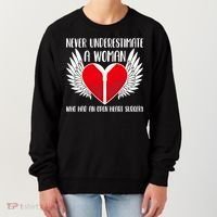 Never Underestimate A Who Had An Open Heart Surgery Gift Women's Sweatshirt thumb 0