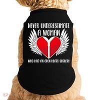 Never Underestimate A Who Had An Open Heart Surgery Gift Doggie Tank thumb 0