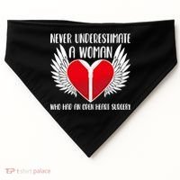 Never Underestimate A Who Had An Open Heart Surgery Gift USA-Made Doggie Bandana thumb 0