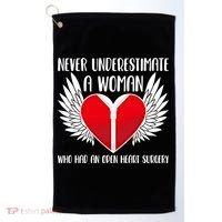 Never Underestimate A Who Had An Open Heart Surgery Gift Golf Towel thumb 0