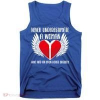 Never Underestimate A Who Had An Open Heart Surgery Gift Tank Top thumb 0