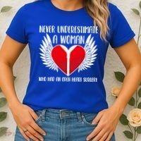 Never Underestimate A Who Had An Open Heart Surgery Gift Women's T-Shirt thumb 2