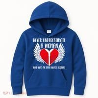 Never Underestimate A Who Had An Open Heart Surgery Gift Kids Hoodie thumb 0