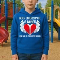 Never Underestimate A Who Had An Open Heart Surgery Gift Kids Hoodie thumb 2