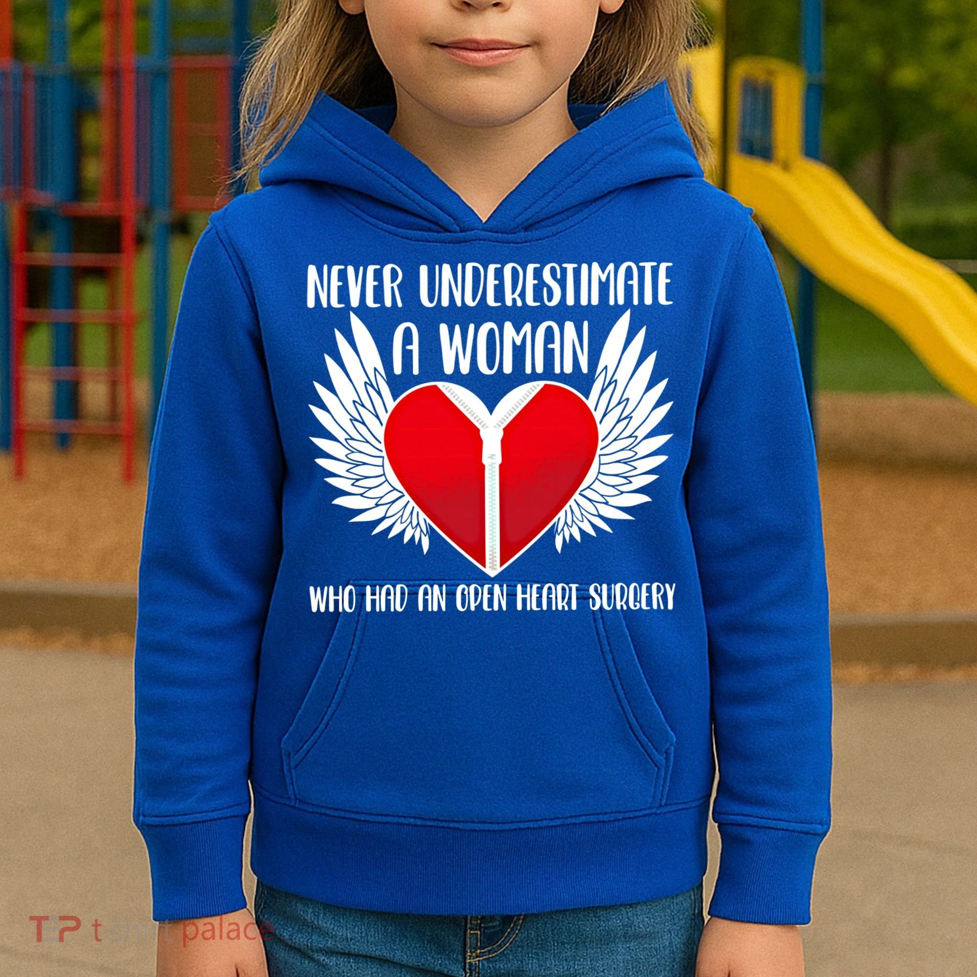 Never Underestimate A Who Had An Open Heart Surgery Gift Kids Hoodie