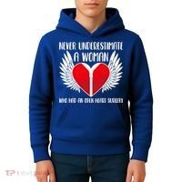 Never Underestimate A Who Had An Open Heart Surgery Gift Kids Hoodie thumb 4