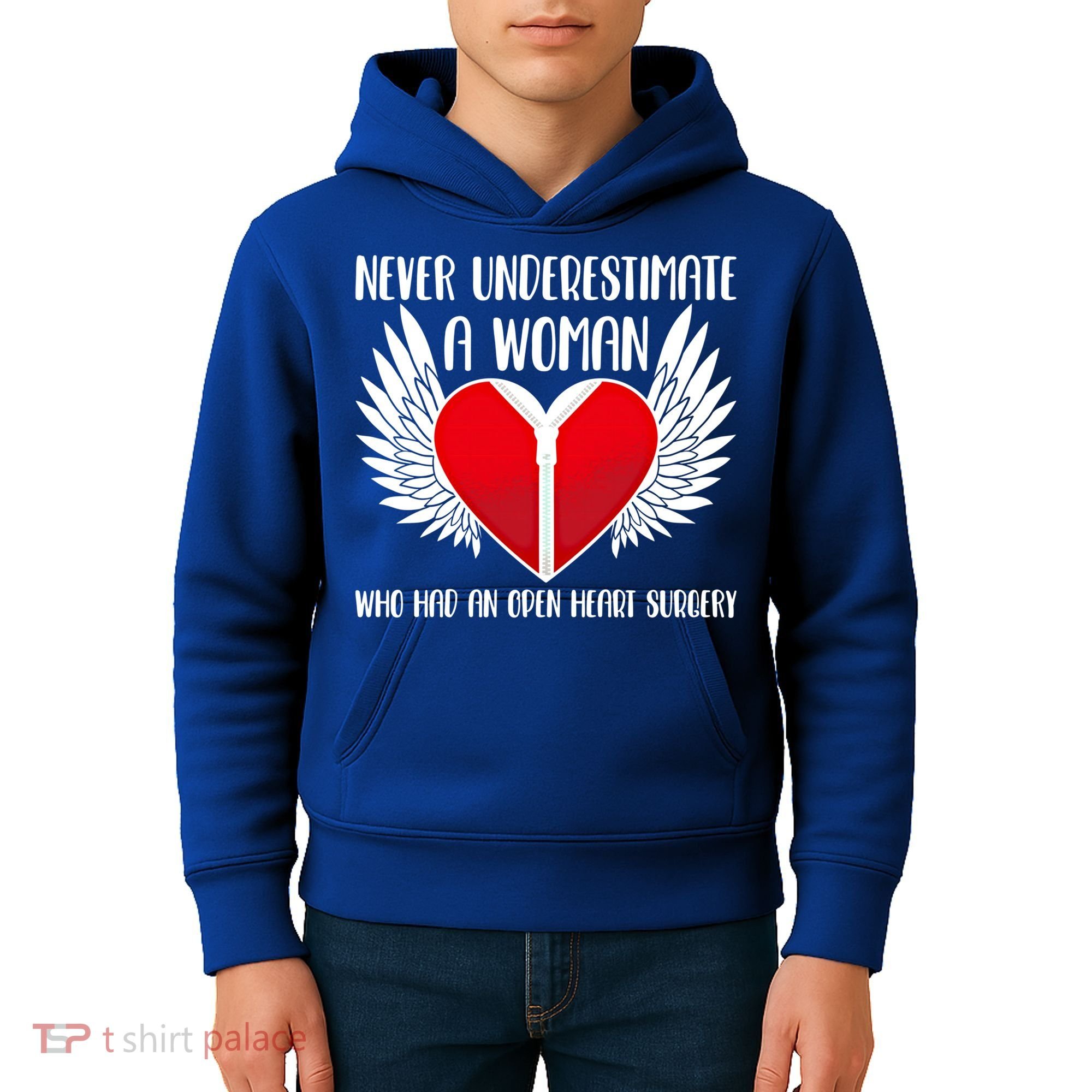 Never Underestimate A Who Had An Open Heart Surgery Gift Kids Hoodie