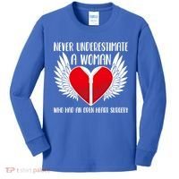 Never Underestimate A Who Had An Open Heart Surgery Gift Kids Long Sleeve Shirt thumb 0