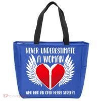 Never Underestimate A Who Had An Open Heart Surgery Gift Tote Bag thumb 0