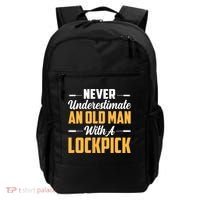 Never Underestimate An Old With A Lockpick Locksmith Gift Backpack thumb 0