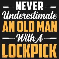 Never Underestimate An Old With A Lockpick Locksmith Gift Pajama Set thumb 2