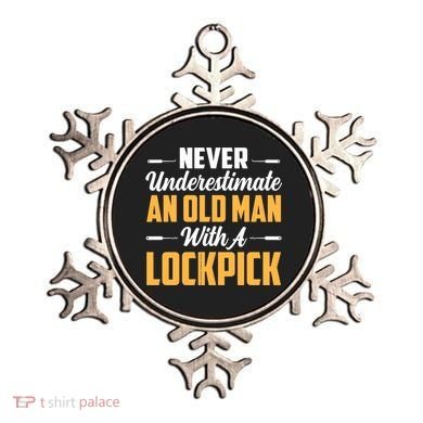 Never Underestimate An Old With A Lockpick Locksmith Gift Ornament