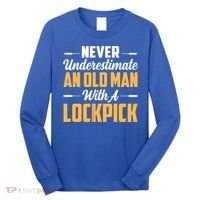 Never Underestimate An Old With A Lockpick Locksmith Gift Long Sleeve Shirt thumb 0