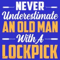 Never Underestimate An Old With A Lockpick Locksmith Gift Long Sleeve Shirt thumb 2
