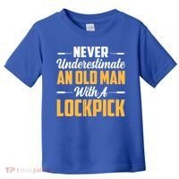 Never Underestimate An Old With A Lockpick Locksmith Gift Toddler T-Shirt thumb 0
