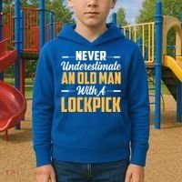 Never Underestimate An Old With A Lockpick Locksmith Gift Kids Hoodie thumb 2