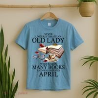 Never Underestimate An Old Lady Who Reads Many Books Gift T-Shirt thumb 2