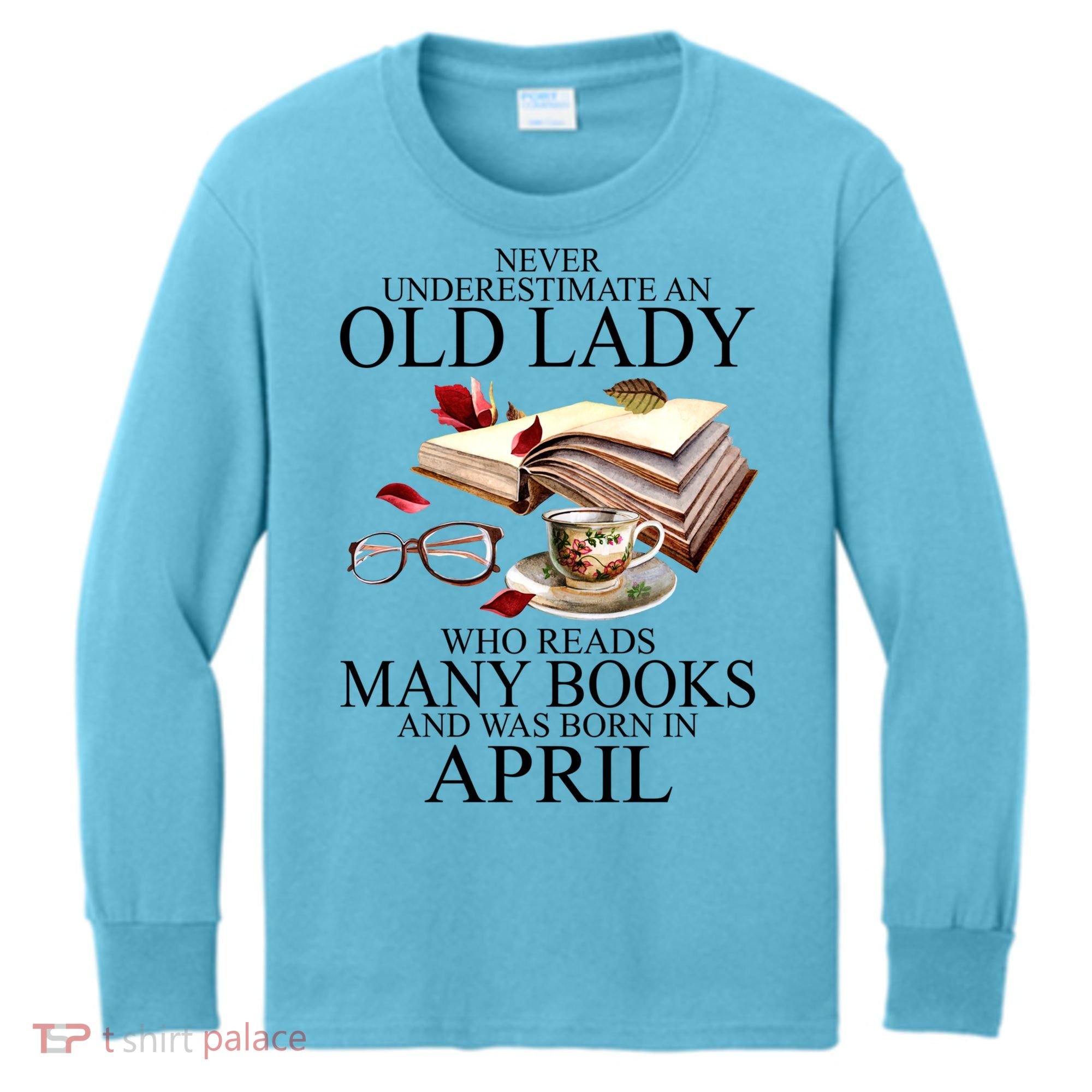 Never Underestimate An Old Lady Who Reads Many Books Gift Kids Long Sleeve Shirt