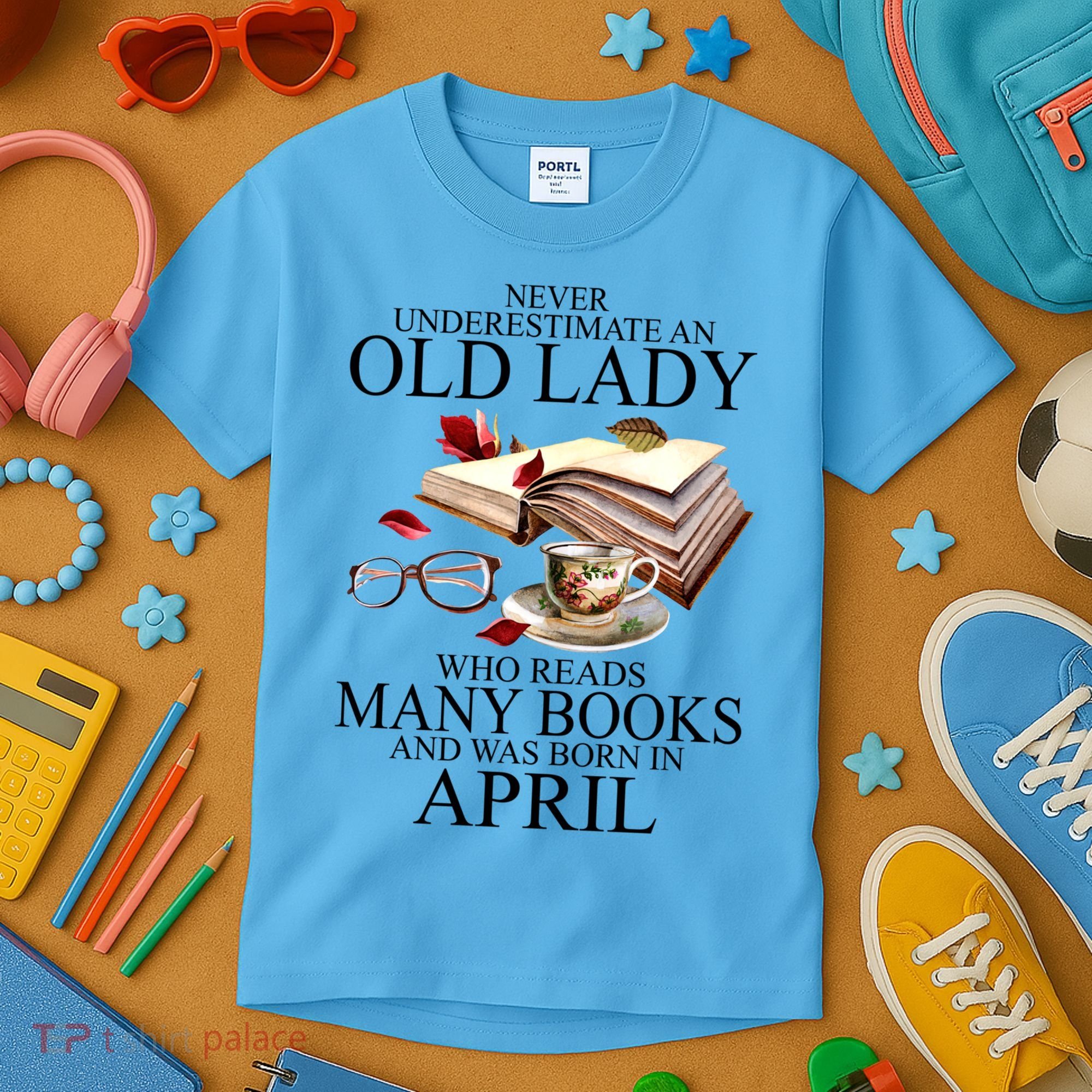 Never Underestimate An Old Lady Who Reads Many Books Gift Kids T-Shirt