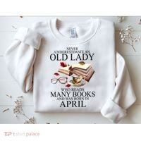 Never Underestimate An Old Lady Who Reads Many Books Gift Sweatshirt thumb 2
