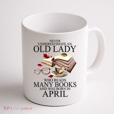 Never Underestimate An Old Lady Who Reads Many Books Gift Coffee Mug back