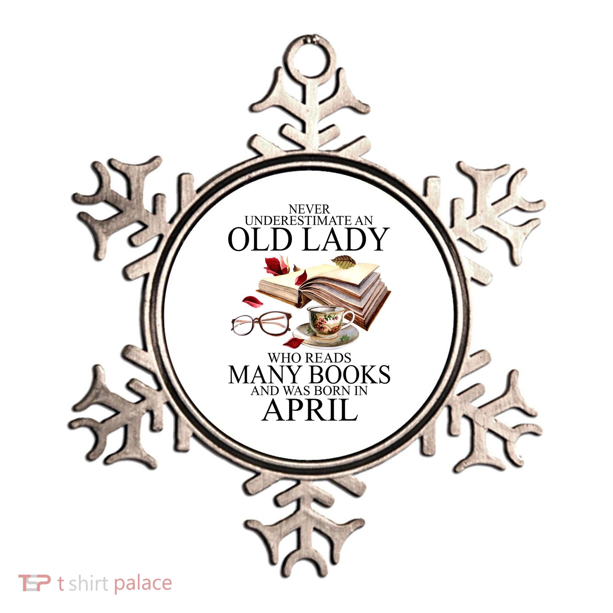 Never Underestimate An Old Lady Who Reads Many Books Gift Ornament