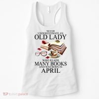 Never Underestimate An Old Lady Who Reads Many Books Gift Women's Tank Top thumb 0