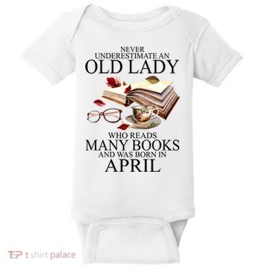 Never Underestimate An Old Lady Who Reads Many Books Gift Baby Bodysuit
