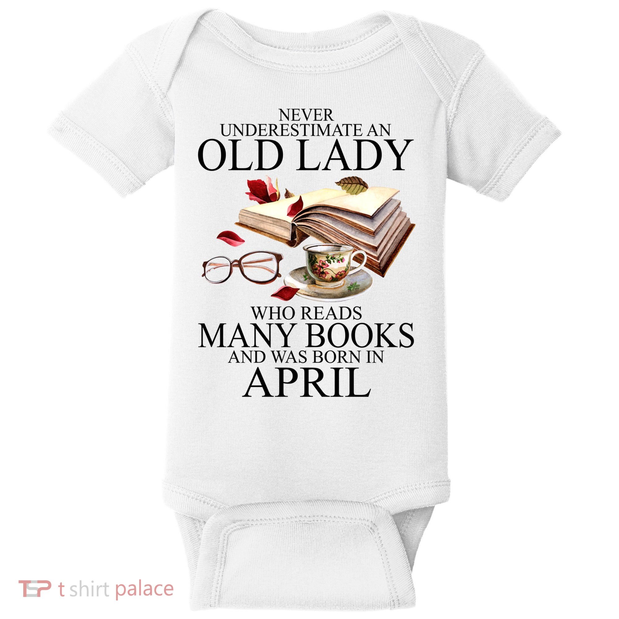 Never Underestimate An Old Lady Who Reads Many Books Gift Baby Bodysuit