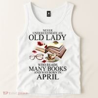 Never Underestimate An Old Lady Who Reads Many Books Gift Tank Top thumb 2