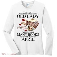 Never Underestimate An Old Lady Who Reads Many Books Gift Women's Long Sleeve Shirt thumb 0