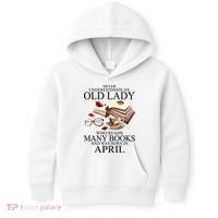 Never Underestimate An Old Lady Who Reads Many Books Gift Kids Hoodie thumb 0