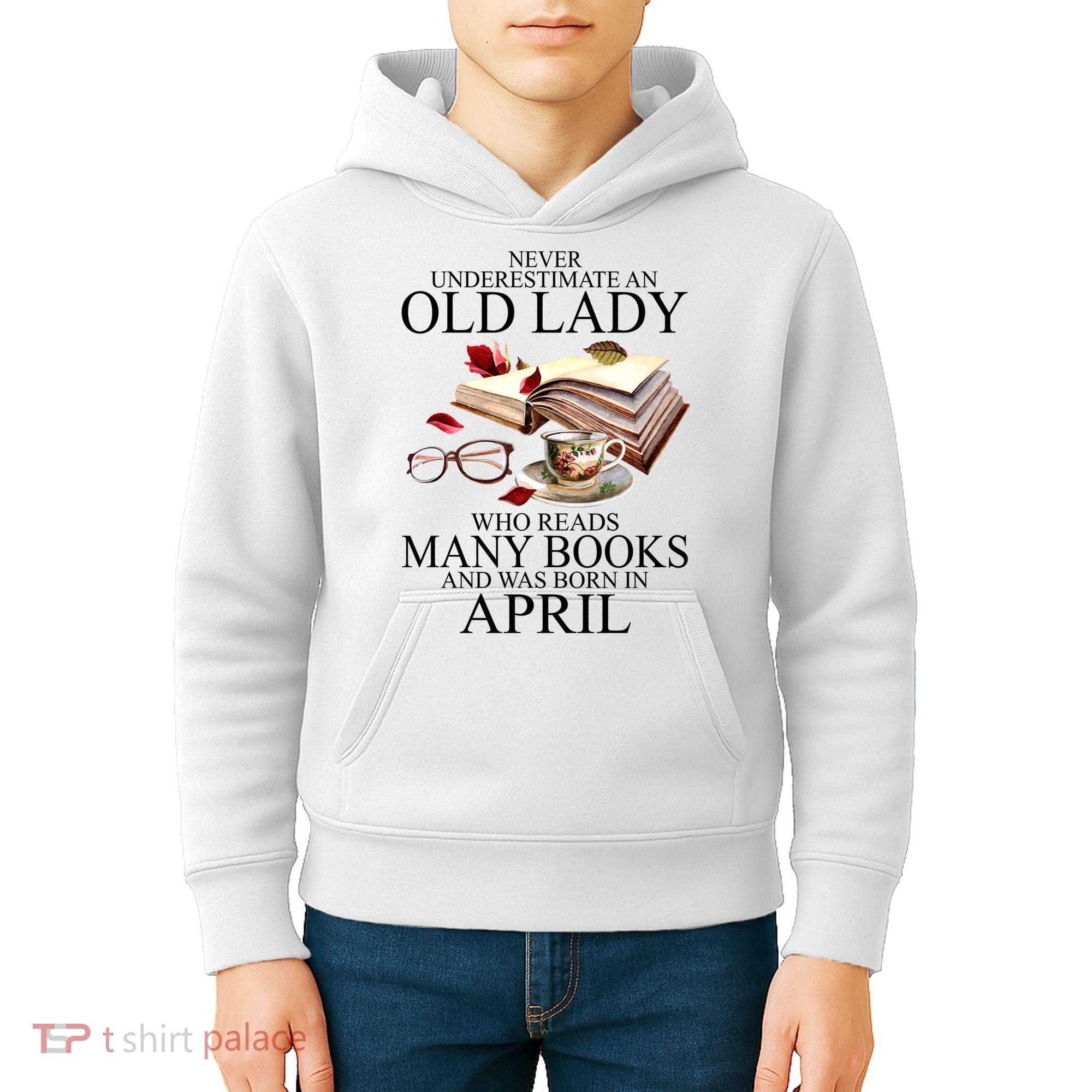 Never Underestimate An Old Lady Who Reads Many Books Gift Kids Hoodie