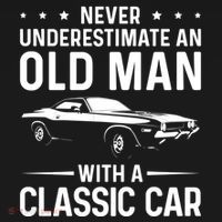 Never Underestimate An Old With A Classic Muscle Car Gift USA-Made Doggie Bandana thumb 2