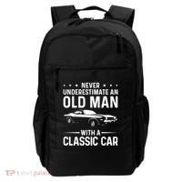 Never Underestimate An Old With A Classic Muscle Car Gift Backpack thumb 0