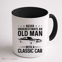 Never Underestimate An Old With A Classic Muscle Car Gift Coffee Mug thumb 1