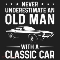Never Underestimate An Old With A Classic Muscle Car Gift Beanie thumb 2