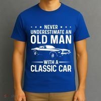 Never Underestimate An Old With A Classic Muscle Car Gift T-Shirt thumb 3
