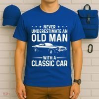 Never Underestimate An Old With A Classic Muscle Car Gift T-Shirt thumb 6