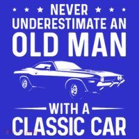 Never Underestimate An Old With A Classic Muscle Car Gift Coaster thumb 2