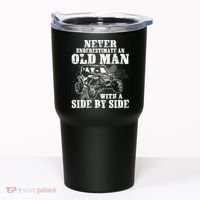 Never Underestimate An Old Man Funny Tumbler thumb 0