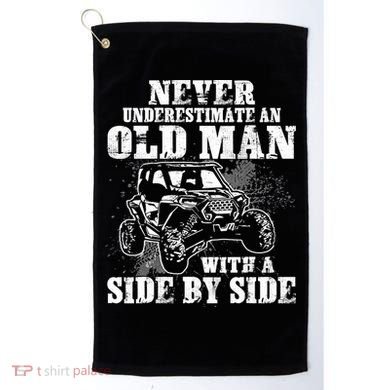 Never Underestimate An Old Man Funny Golf Towel