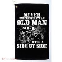 Never Underestimate An Old Man Funny Golf Towel thumb 0