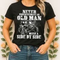 Never Underestimate An Old Man Funny Women's T-Shirt thumb 2