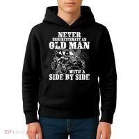 Never Underestimate An Old Man Funny Kids Hoodie thumb 4