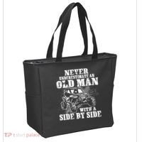 Never Underestimate An Old Man Funny Tote Bag thumb 2